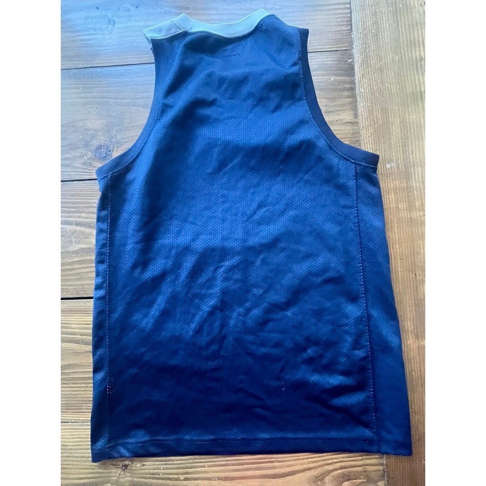 Retro Brand Authentics Mens Navy Blue Mesh V-Neck Jersey Tank Top Size Medium - Picture 6 of 8